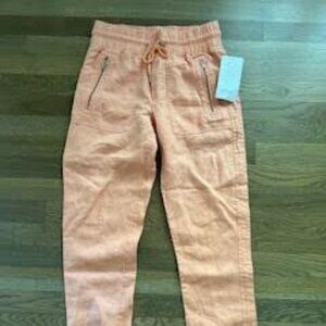 NEW w/ TAGS!  Athleta Cabo Linen Jogger Pants, Size 0, Orange